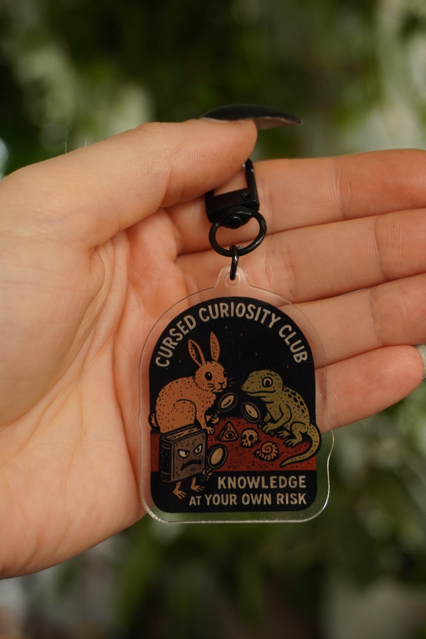 Cursed Curiosity Club Acrylic Keychain
