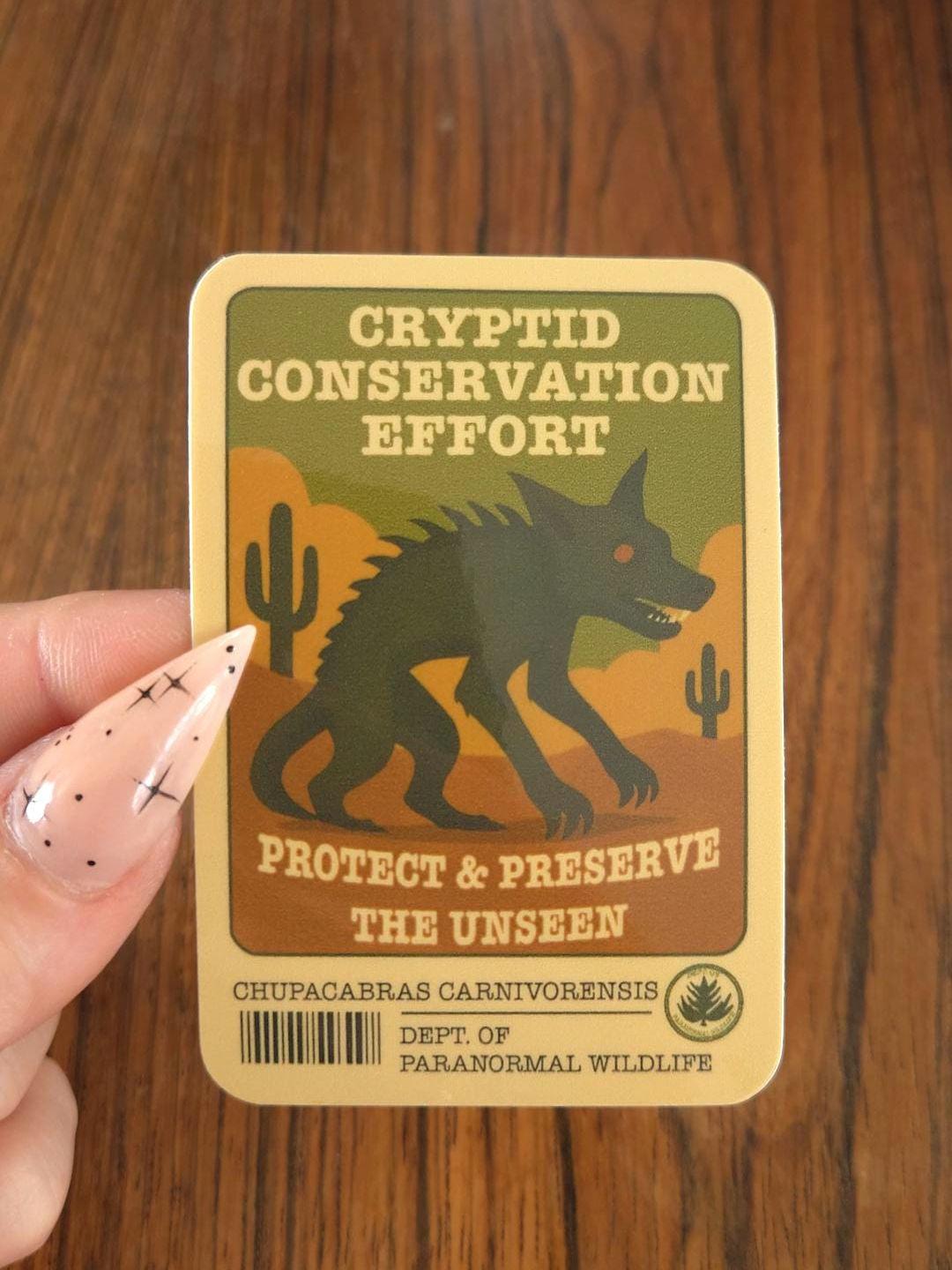 Chupacabra Cryptid Conservation Effort Sticker