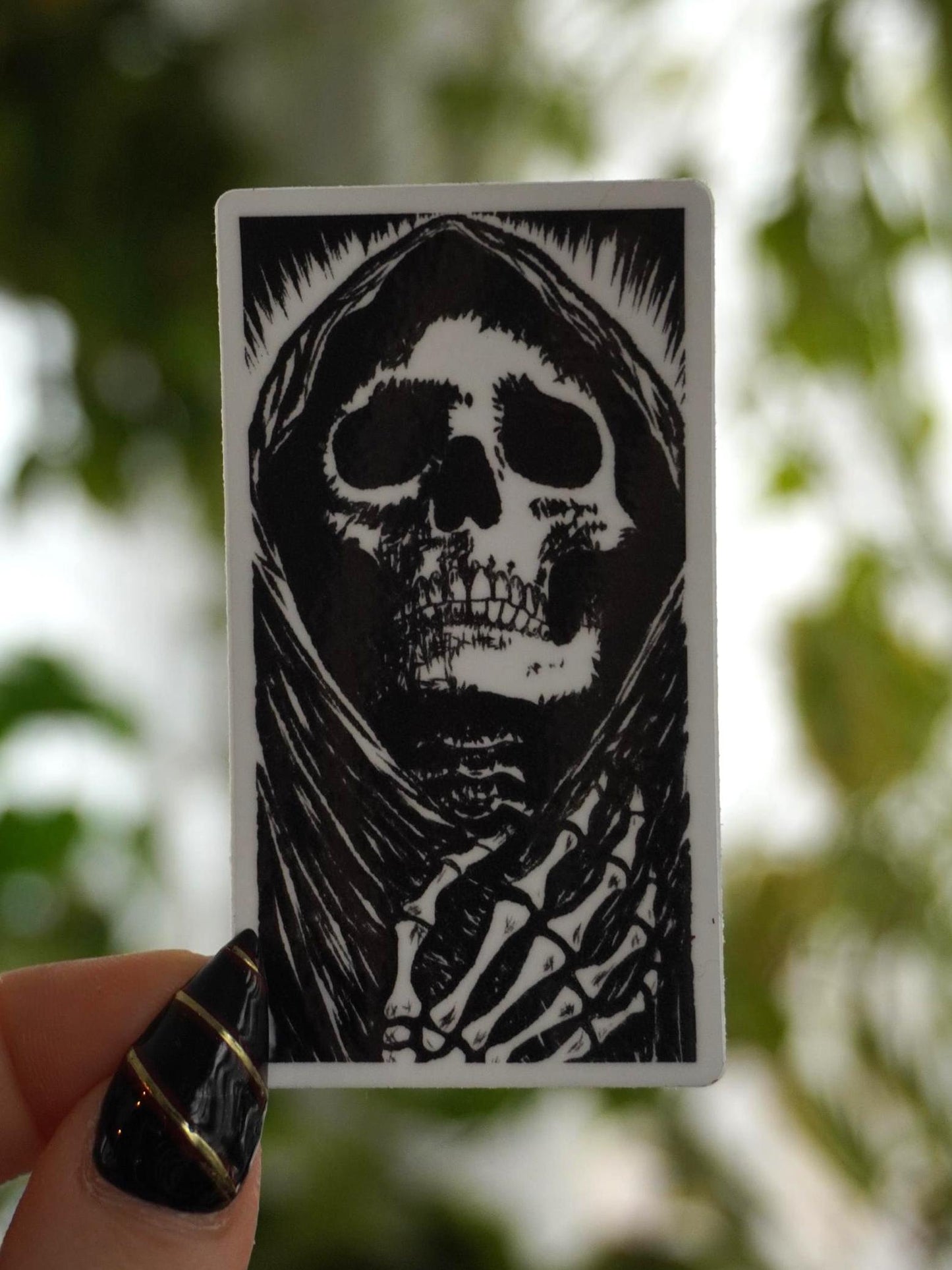 Grim Reaper Skeleton Sticker