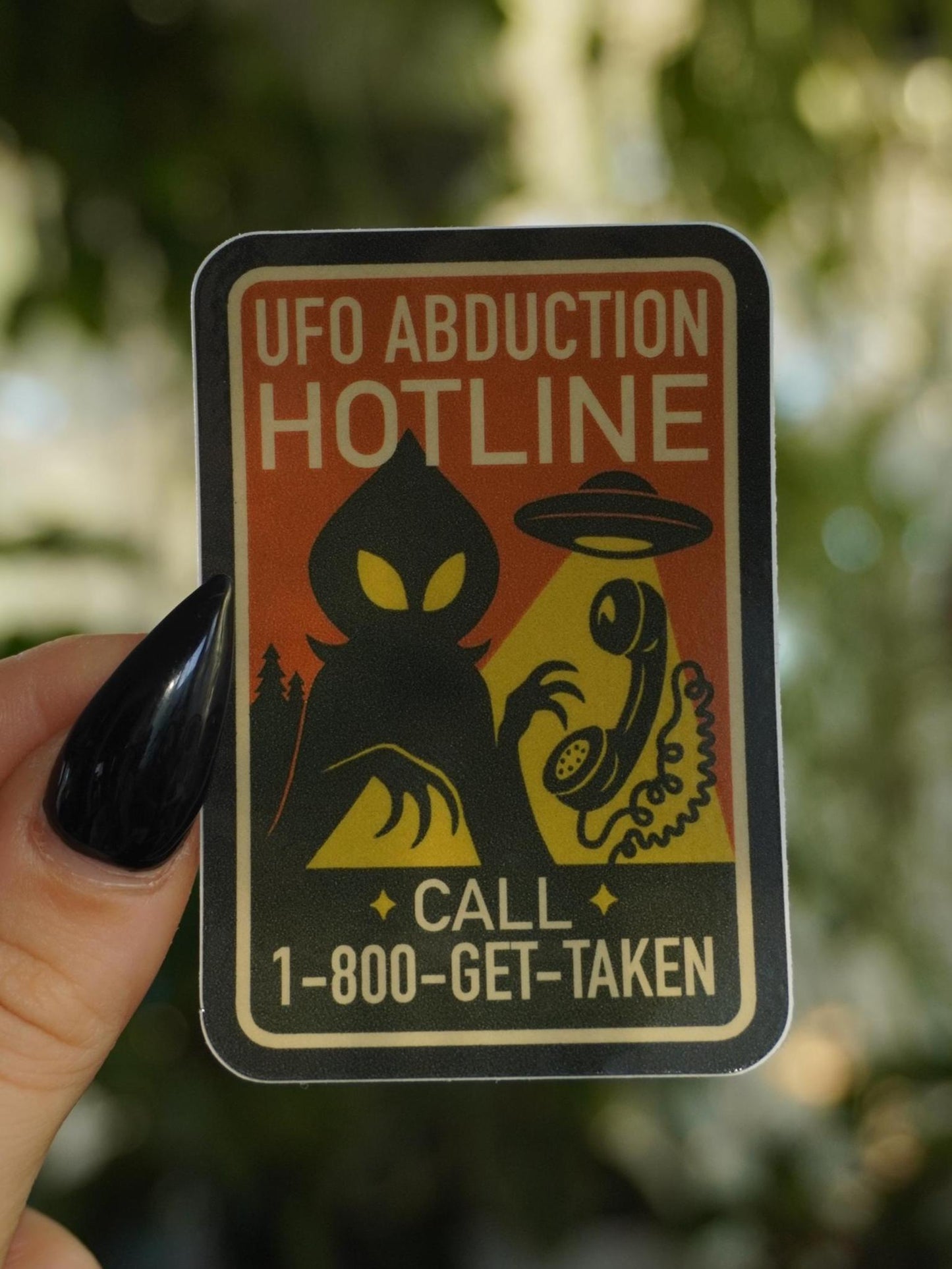 UFO Abduction Hotline Sticker