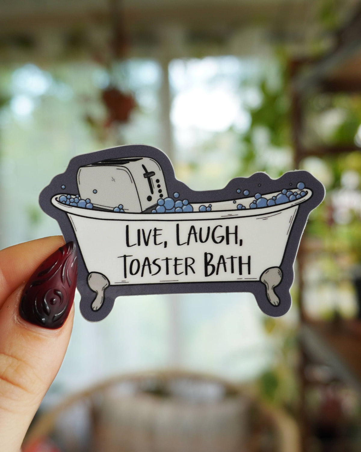 Live Laugh Toaster Bath Sticker