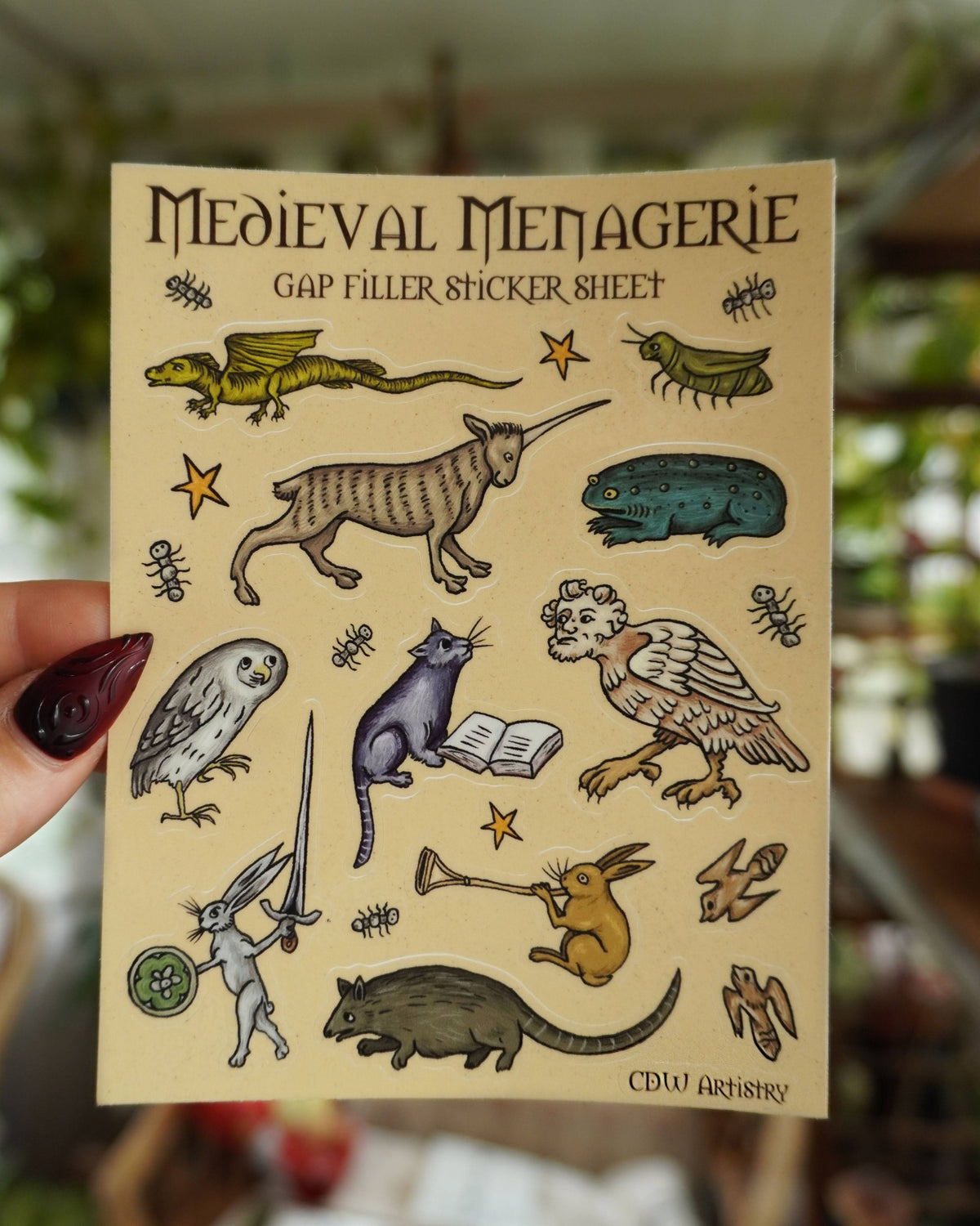 Medieval Menagerie Gap Filler Sticker Sheet