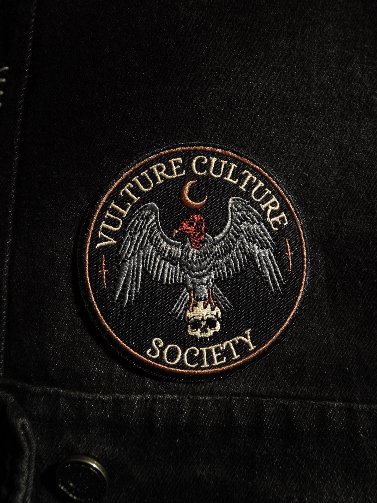 Vulture Culture Society Embroidered Iron-On Patch