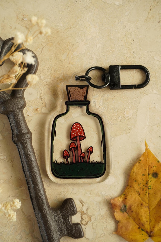 Mushroom Jar Acrylic Keychain