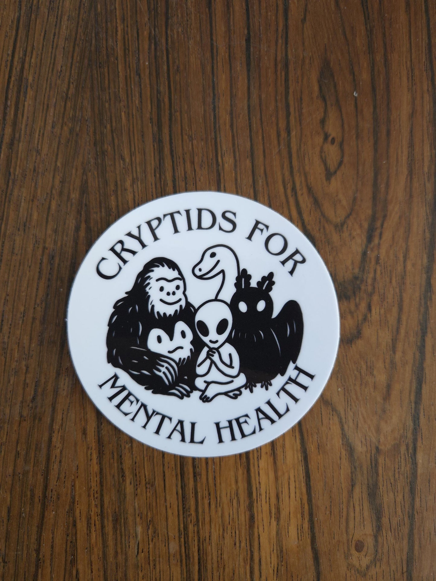Cryptids For Mental Health Sticker