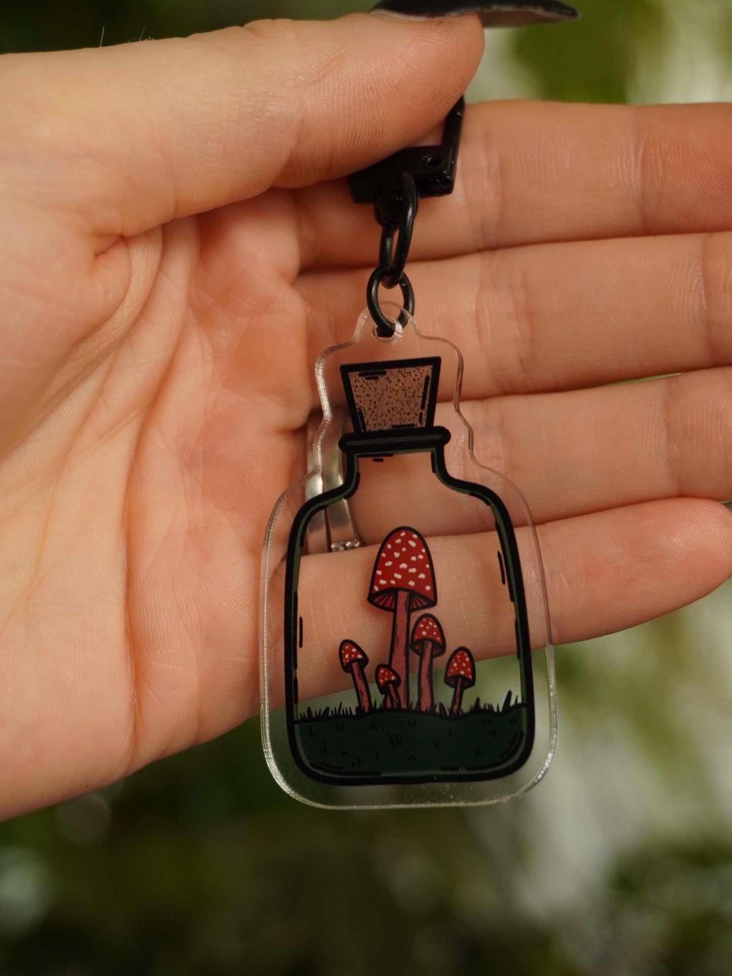 Mushroom Jar Acrylic Keychain