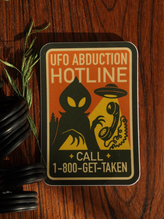 UFO Abduction Hotline Sticker