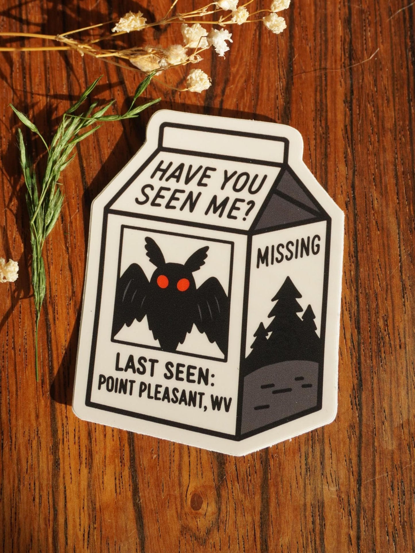 Missing Mothman Sticker
