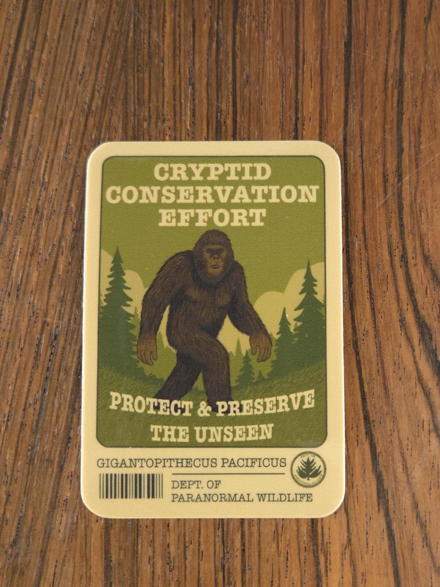 Bigfoot Cryptid Conservation Effort Sticker