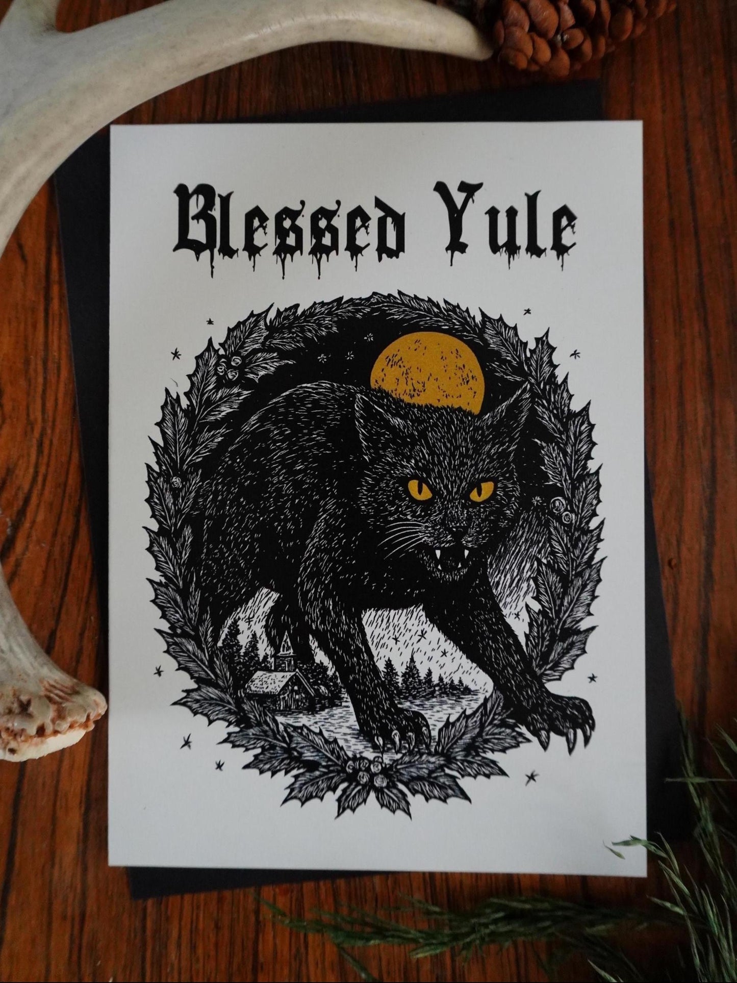 Blessed Yule Greeting Card