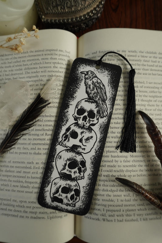 Skulls and Crow Bookmark