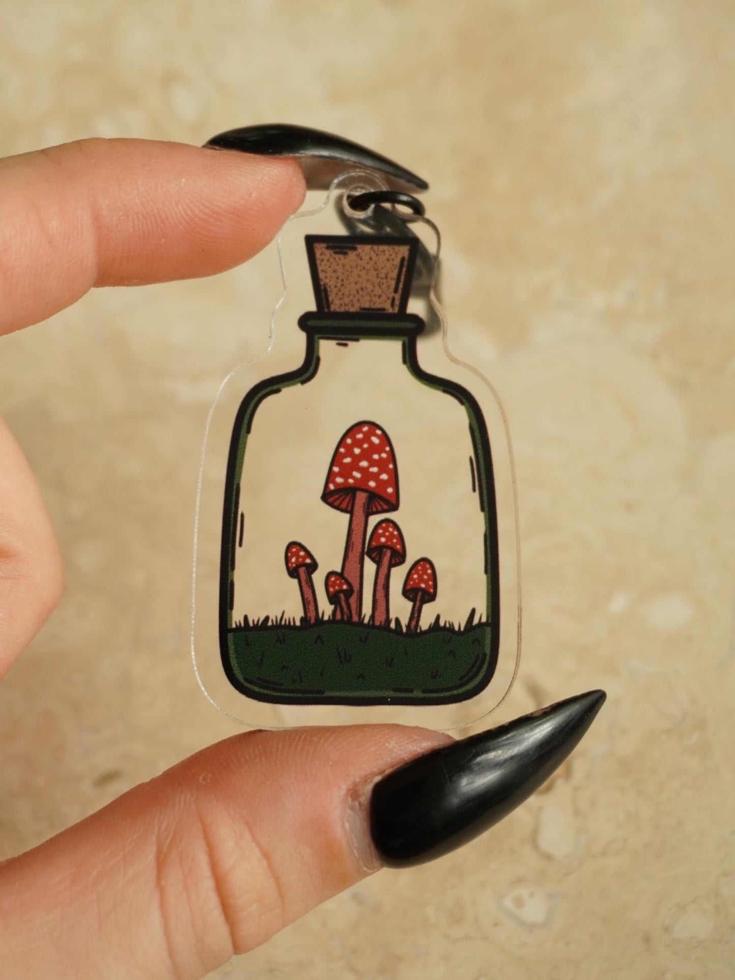 Mushroom Jar Acrylic Keychain