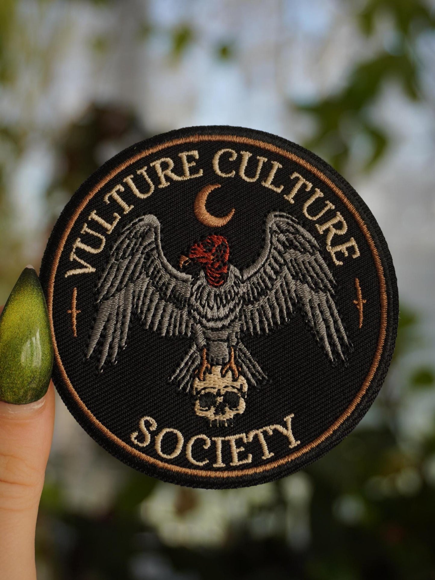 Vulture Culture Society Embroidered Iron-On Patch