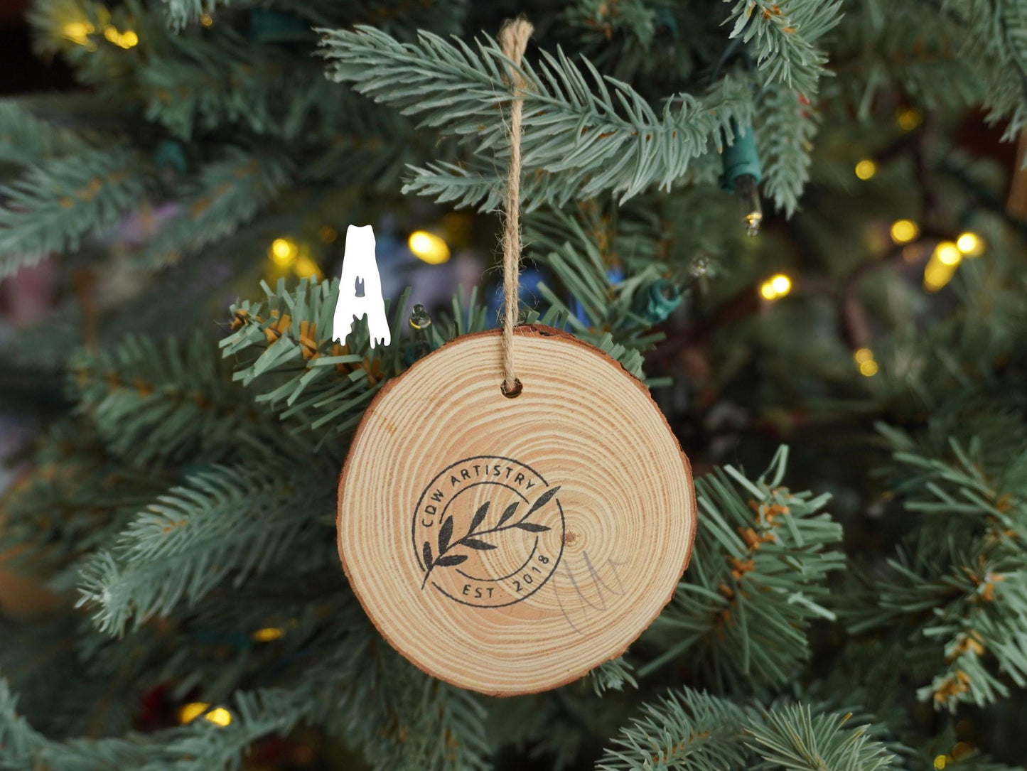 UFO Hand Painted Wood Ornament, Holiday Decor, Gallery Wall