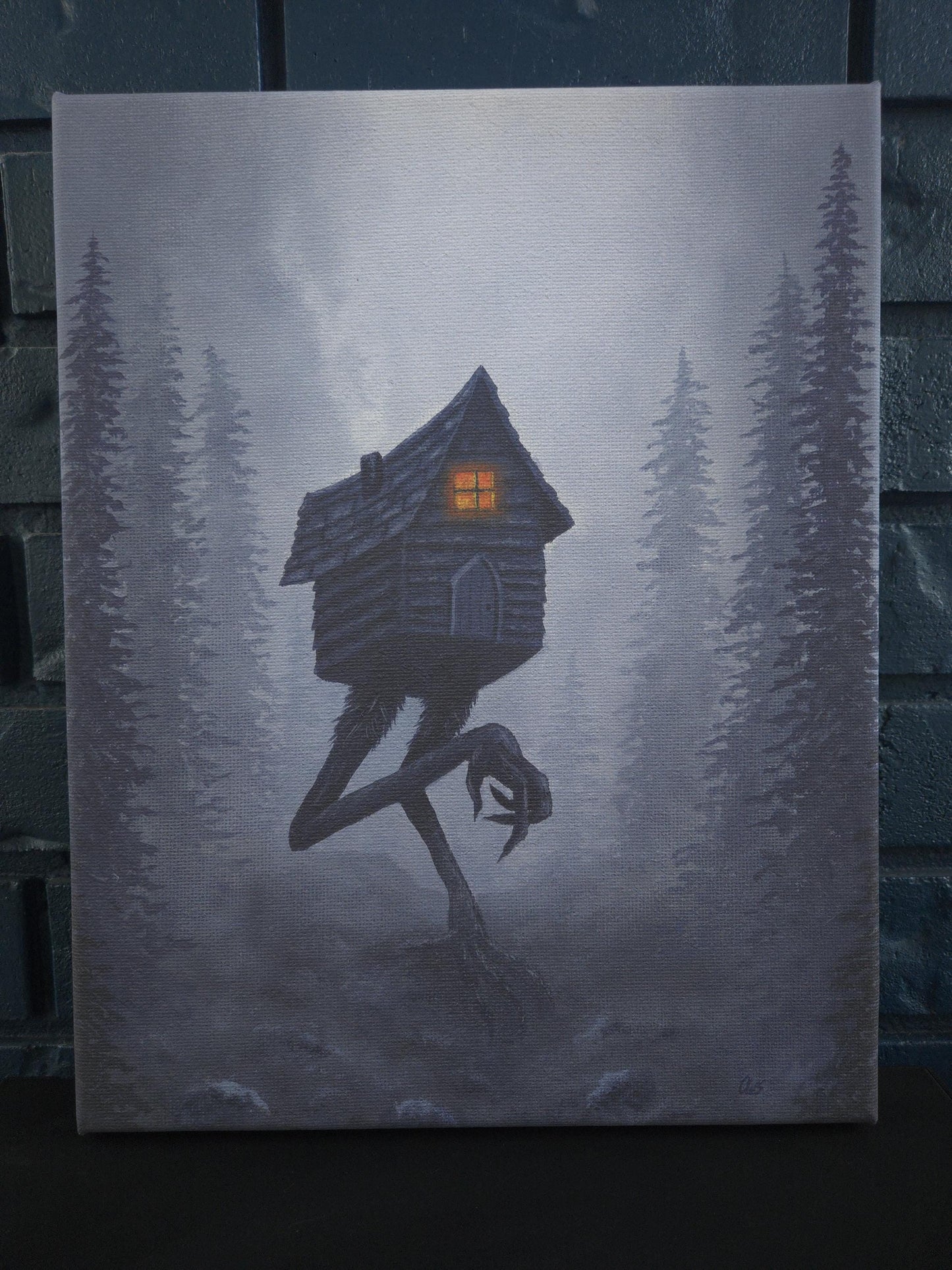"The Witch" Baba Yaga's Hut Stretched Canvas Fine Art Print