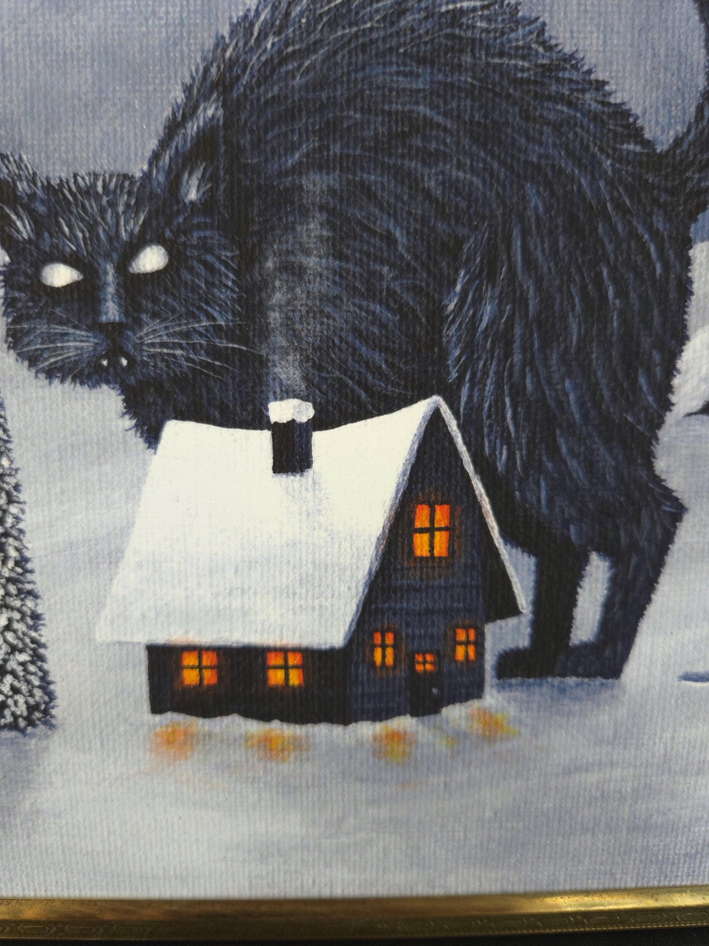 "Yuletide Warden" Yule Cat Fine Art Print