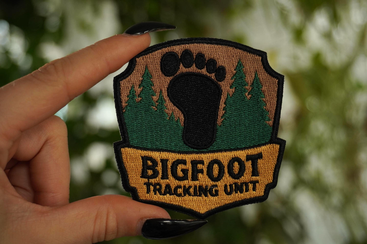 Bigfoot Tracking Unit Embroidered Iron-On Patch