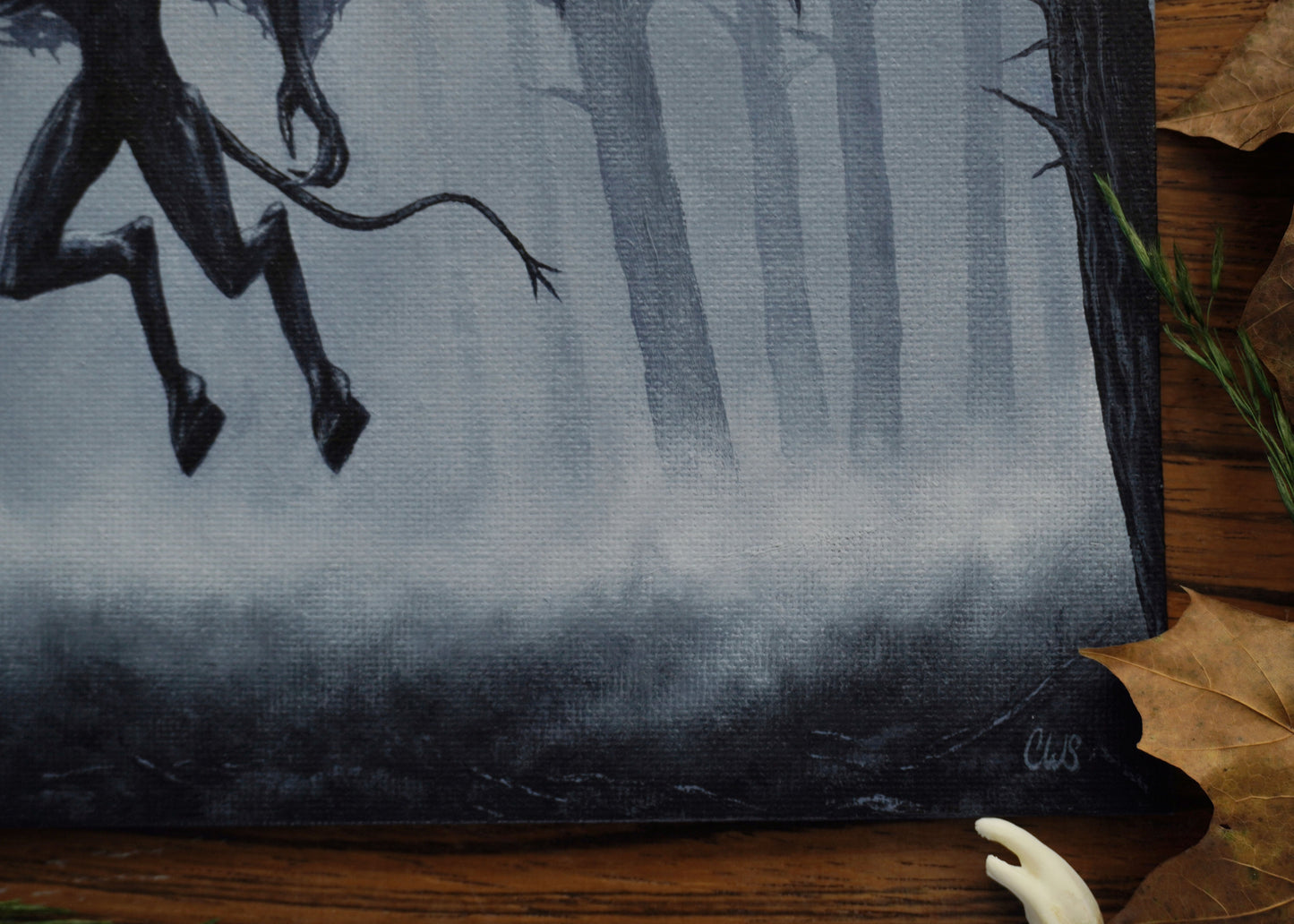 "The Harbinger" Jersey Devil Original Acrylic Painting