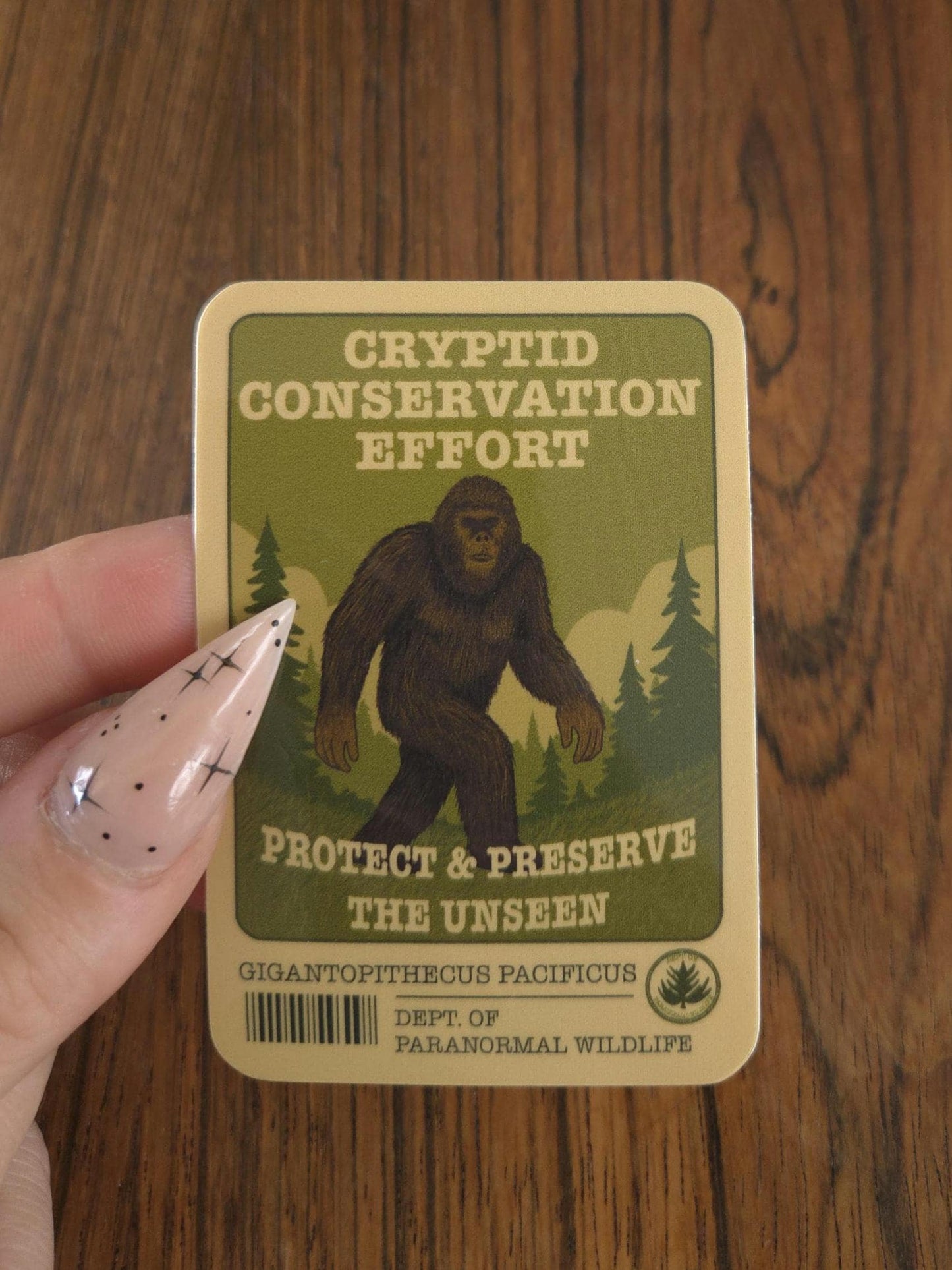 Bigfoot Cryptid Conservation Effort Sticker
