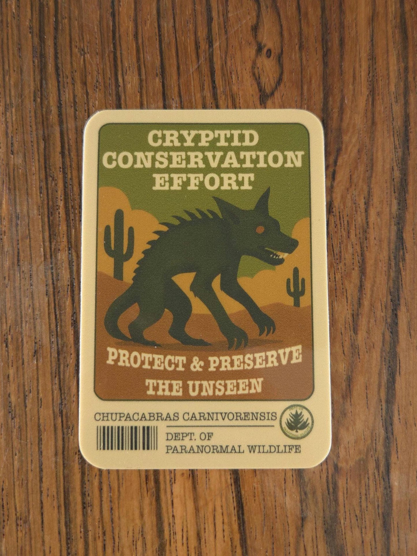 Chupacabra Cryptid Conservation Effort Sticker