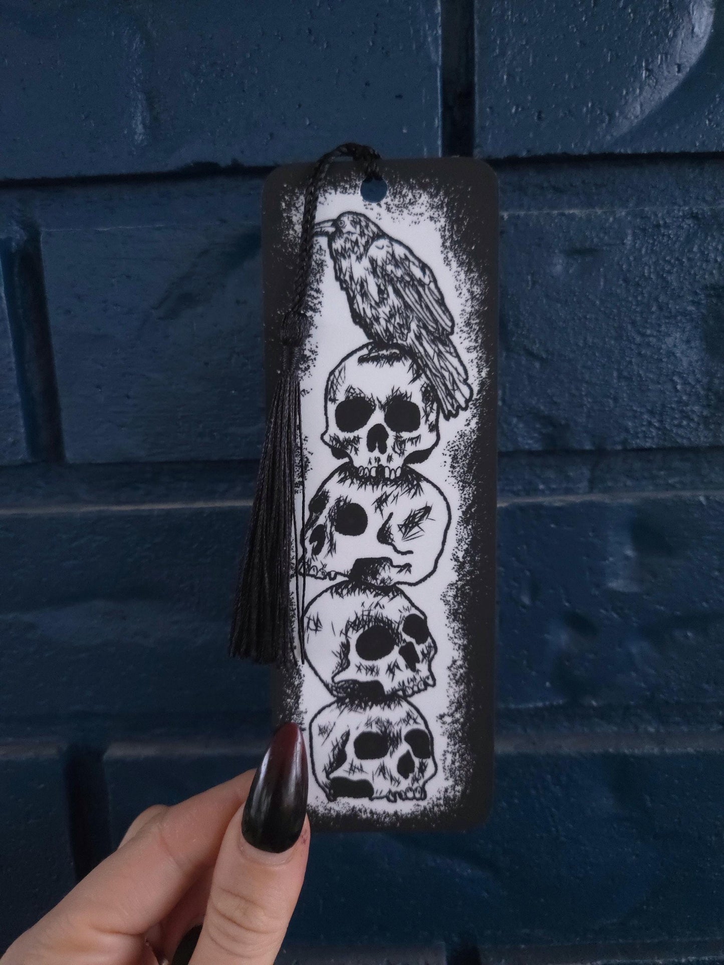 Skulls and Crow Bookmark