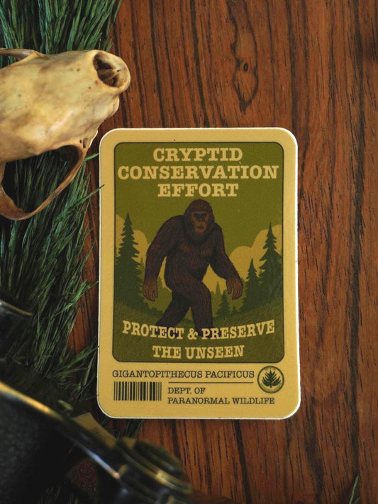 Bigfoot Cryptid Conservation Effort Sticker