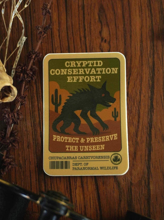 Chupacabra Cryptid Conservation Effort Sticker
