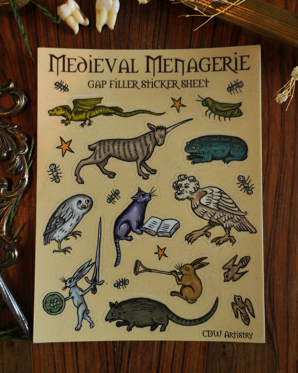 Medieval Menagerie Gap Filler Sticker Sheet