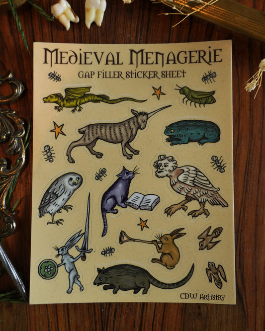 Medieval Menagerie Gap Filler Sticker Sheet