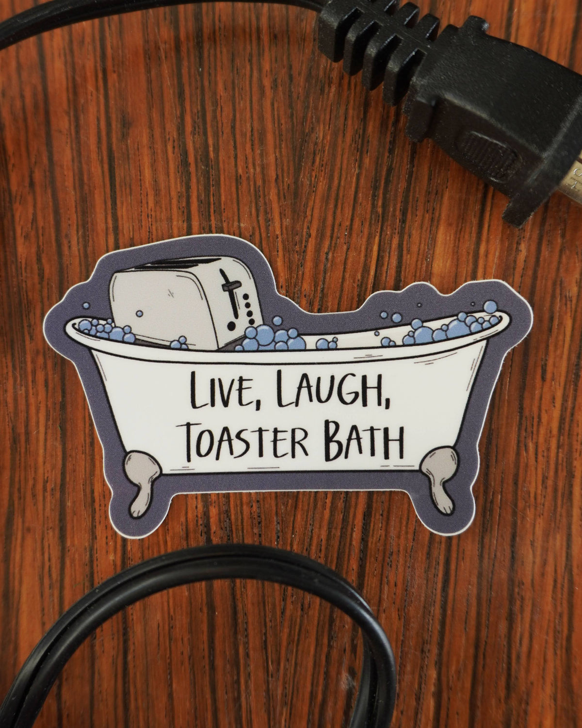 Live Laugh Toaster Bath Sticker
