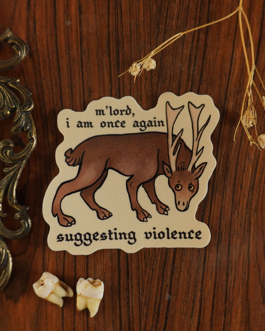 Suggesting Violence Sticker
