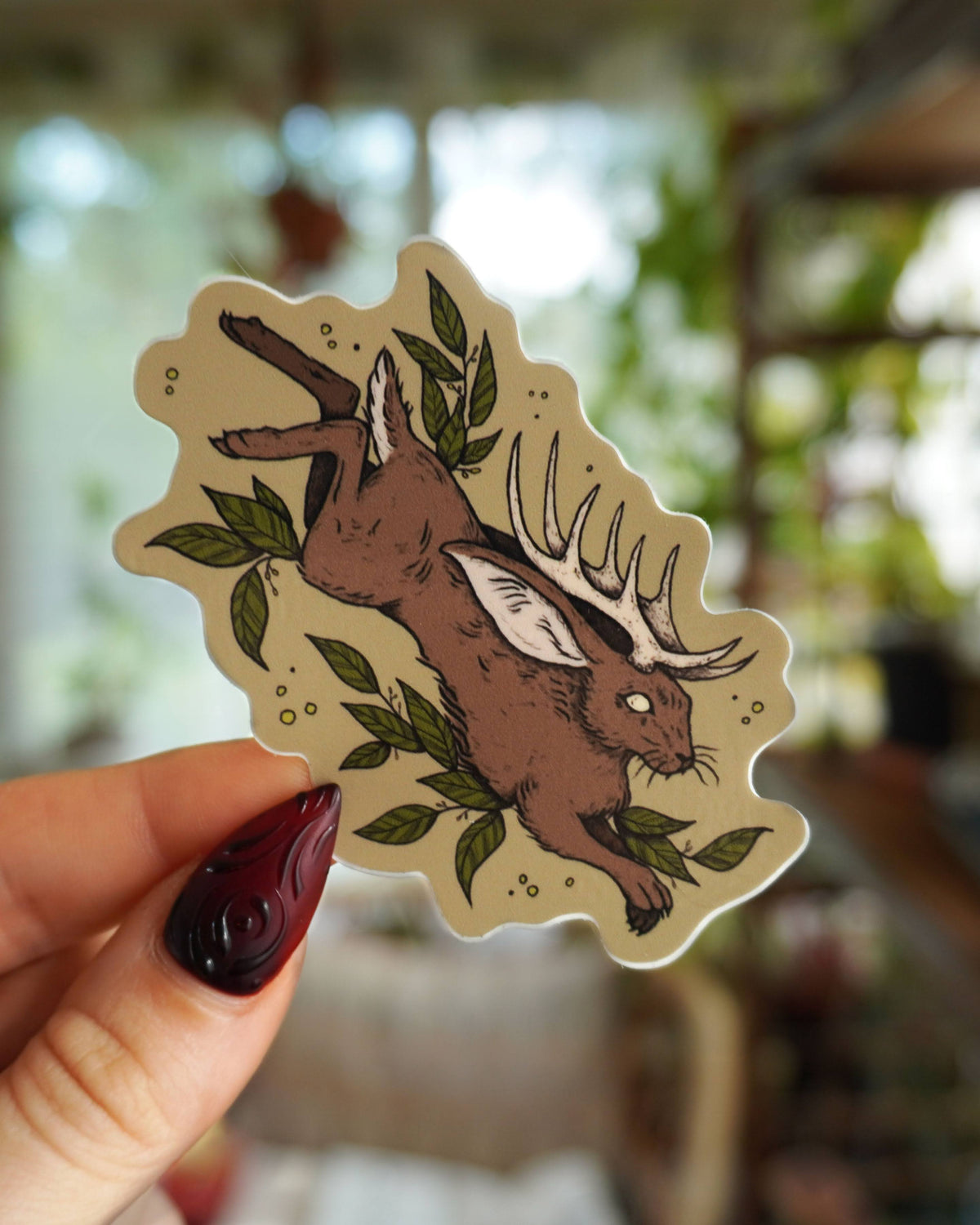 Jumping Jackalope Sticker